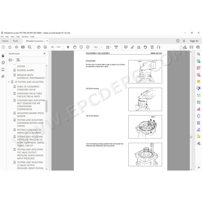 Komatsu Wheeled Excavator PW170ES-6K service & repair manual