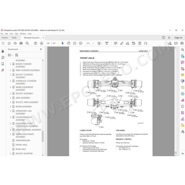 Komatsu Wheeled Excavator PW170ES-6K service & repair manual