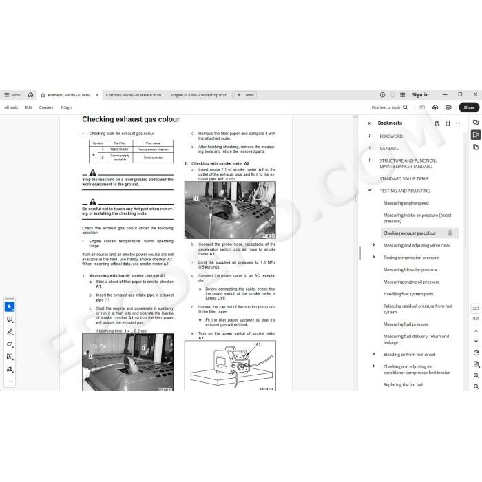 Komatsu Wheeled Excavator PW180-10 service & repair manual