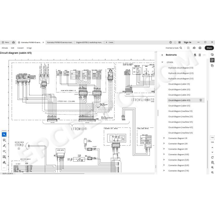 Komatsu Wheeled Excavator PW180-10 service & repair manual