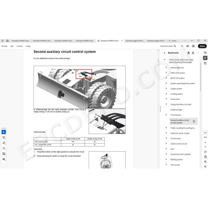 Komatsu Wheeled Excavator PW180-11 service & repair manual