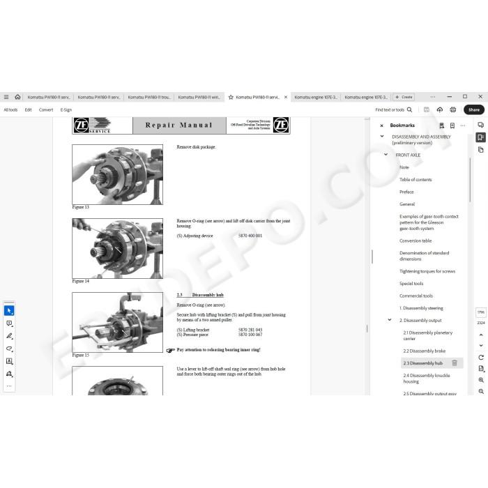 Komatsu Wheeled Excavator PW180-11 service & repair manual
