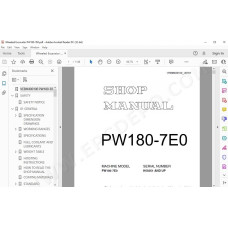 Komatsu Wheeled Excavator PW180-7E0 service & repair manual