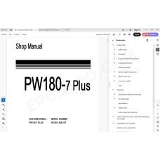 Komatsu Wheeled Excavator PW180-7 Plus service & repair manual