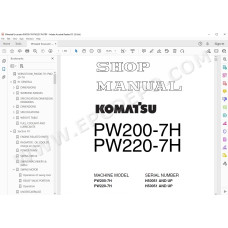 Komatsu Wheeled Excavator PW200-7H PW220-7H service & repair manual