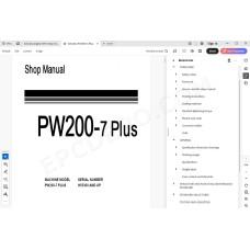Komatsu Wheeled Excavator PW200-7 Plus service & repair manual