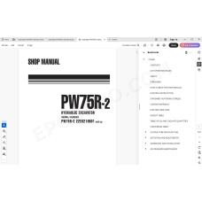 Komatsu Wheeled Excavator PW75R-2 service & repair manual