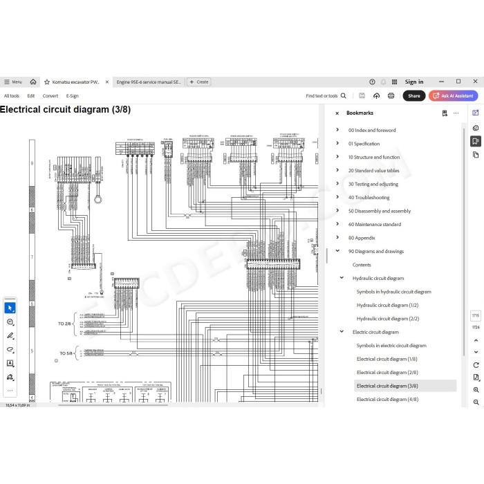 Komatsu Wheeled Excavator PW98MR-10 service & repair manual