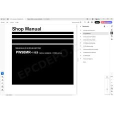 Komatsu Wheeled Excavator PW98MR-11E0 service & repair manual