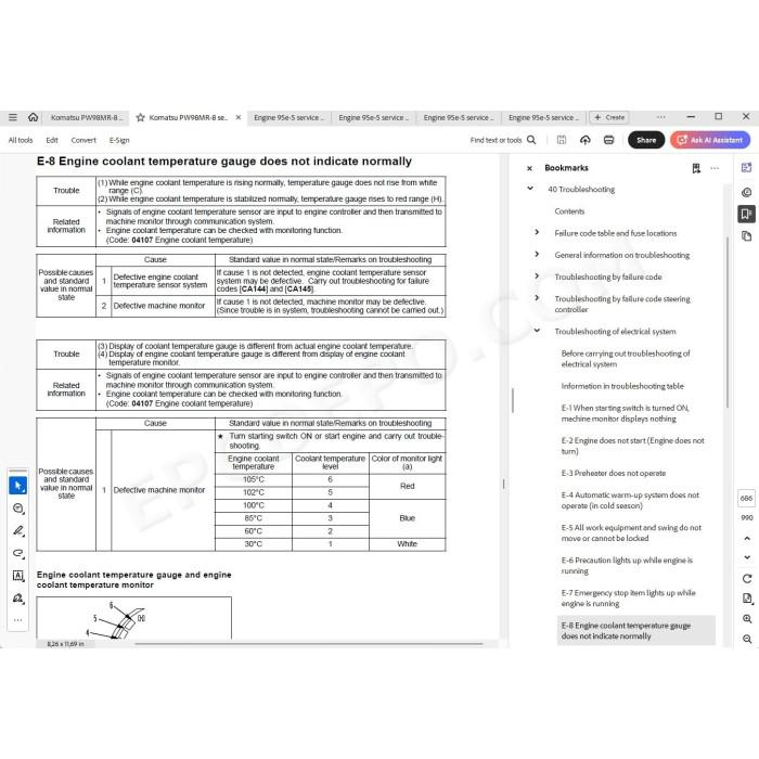 Komatsu Wheeled Excavator PW98MR-8 service & repair manual