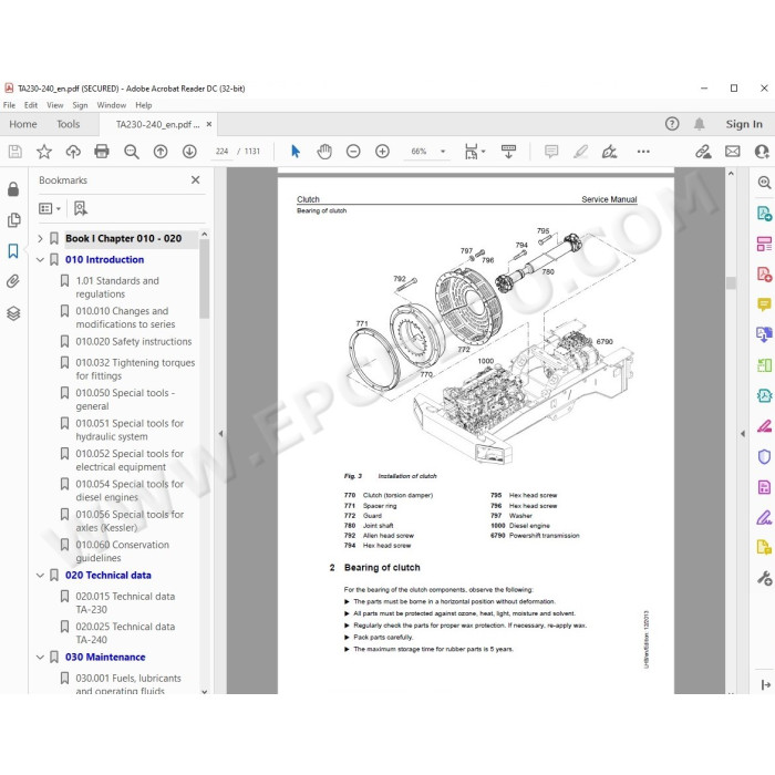 Liebherr Articulated Truck TA230 TA240 Tier 4 service & repair manual