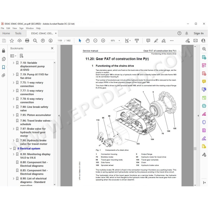 Liebherr Electric Drive Excavator E934C E944C E954C service & repair manual