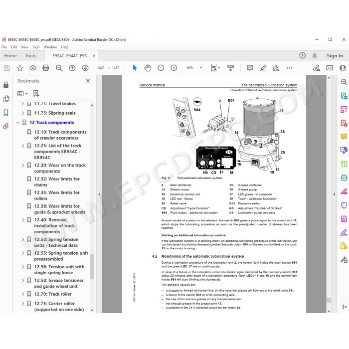 Liebherr Electric Drive Excavator E934C E944C E954C service & repair manual