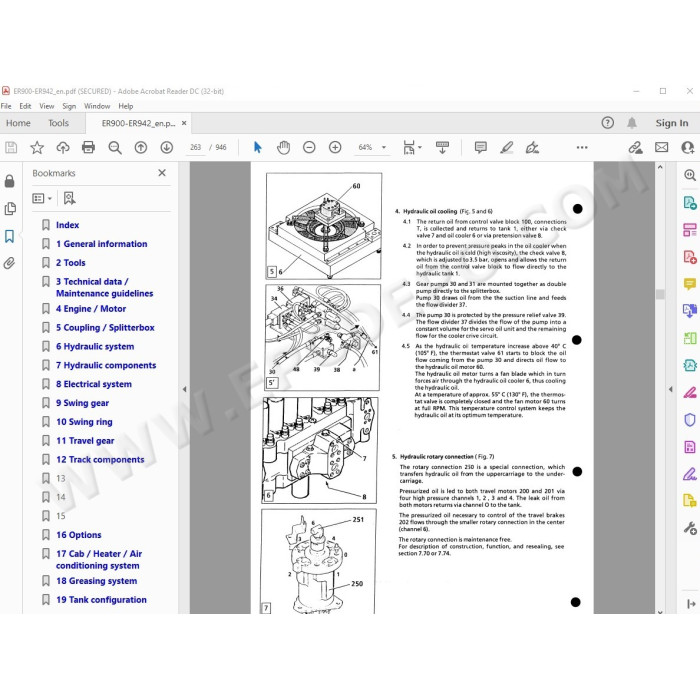 Liebherr Electric Drive Excavator ER900 ER902 ER912 ER922 ER932 ER942 Litronic service manual