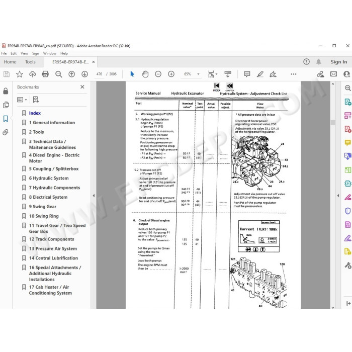 Liebherr Electric Drive Excavator ER954B ER974B ER984B Litronic service & repair manual