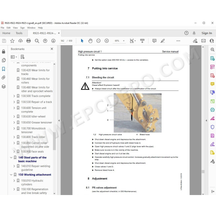 Liebherr Crawler Excavator R920 R922 R924 R925 Generation 5 service & repair manual