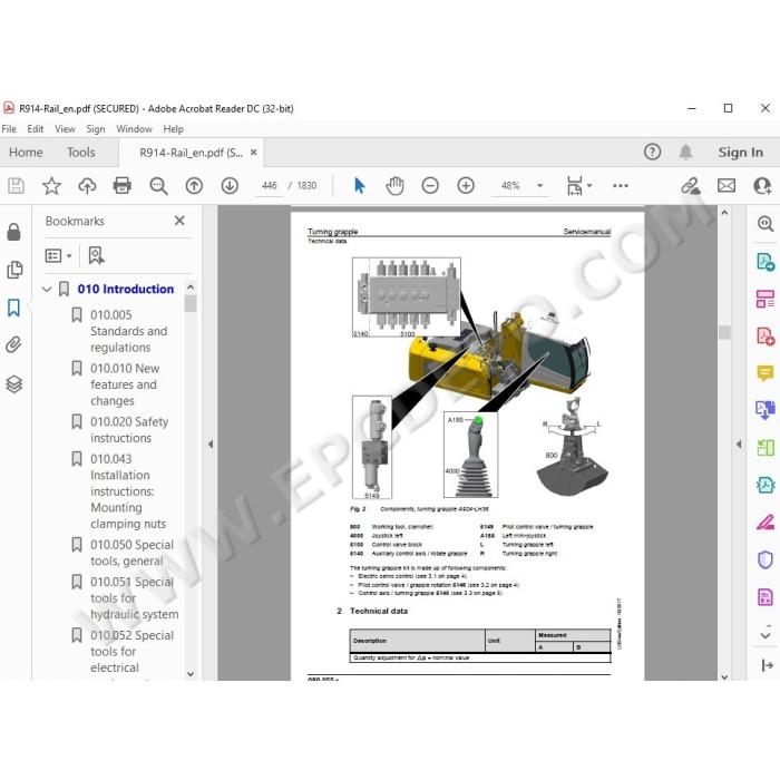 Liebherr Excavator R914 Rail Generation 6 service & repair manual