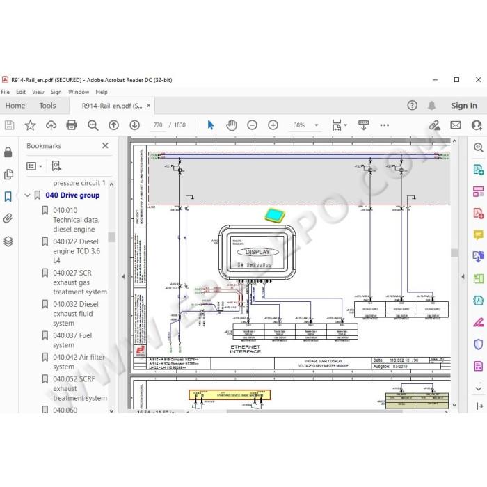 Liebherr Excavator R914 Rail Generation 6 service & repair manual