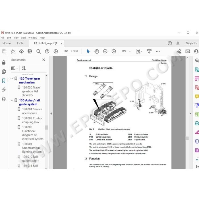 Liebherr Excavator R914 Rail Generation 6 service & repair manual