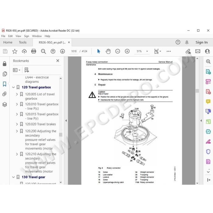 Liebherr Crawler Excavator R926 R936 R940 R946 R950 Generation 6 service manual