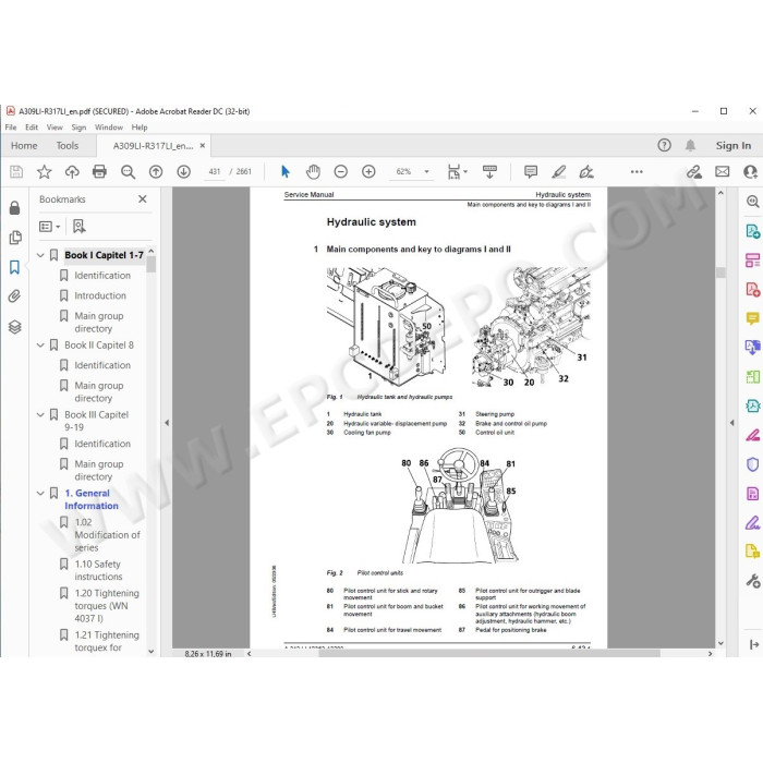 Liebherr Excavator A309 A311 A312 A314 A316 R313 R317 Litronic Tier 2 service manual