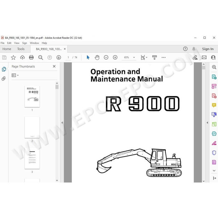 Liebherr Crawler Excavator R900 R902 R912 R922 R932 R942 Litronic Tier 2 service manual
