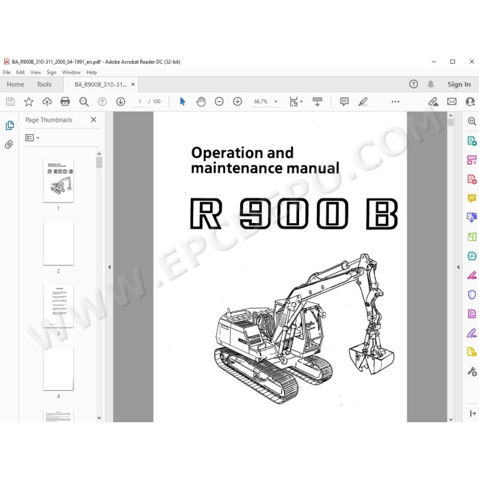 Liebherr Crawler Excavator R900B R904 R914 R924 R934 R934B R944 R944B Litronic Tier 2 service manual