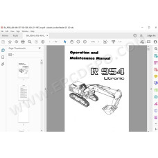 Liebherr Crawler Excavator R954 R954B R954C R964 R964B R974B Litronic Tier 2 service manual