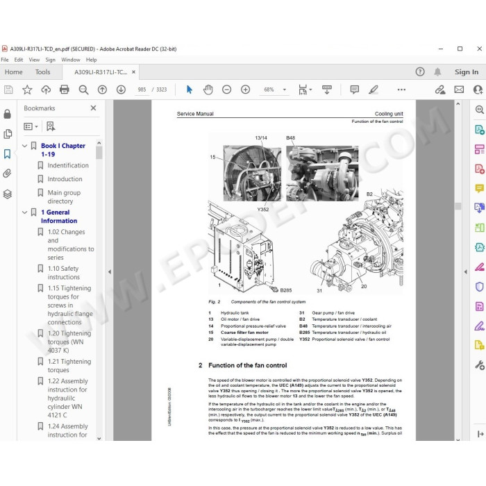Liebherr Excavator A309 A311 A312 A314 A316 R313 R317 TCD Litronic Tier 3 service manual