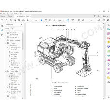 Liebherr Wheeled Excavator A900C A904C A914C A924C Litronic Tier 3 service manual
