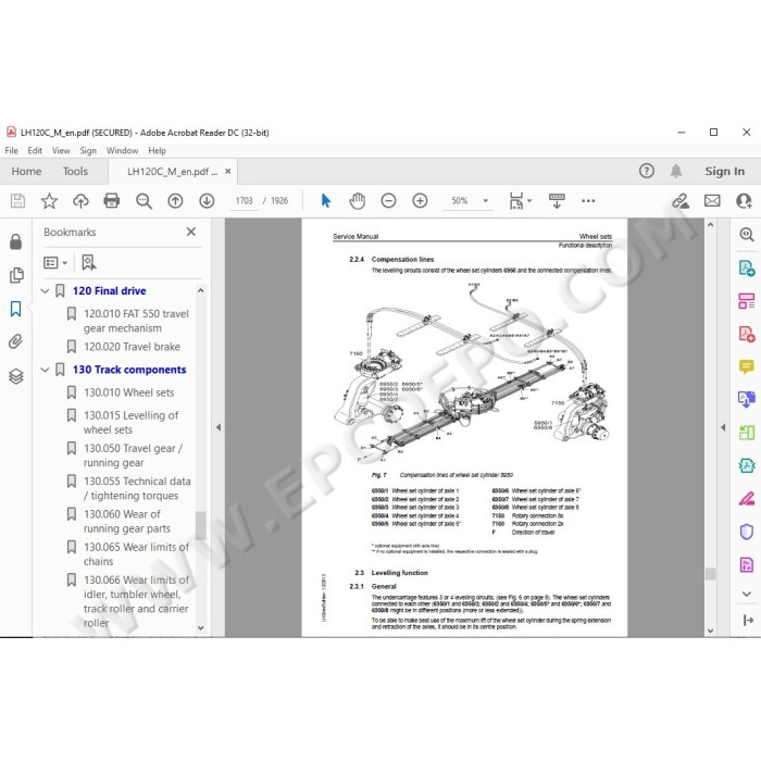 Liebherr Material Handling Excavator LH120 M / C Tier 3 service manual