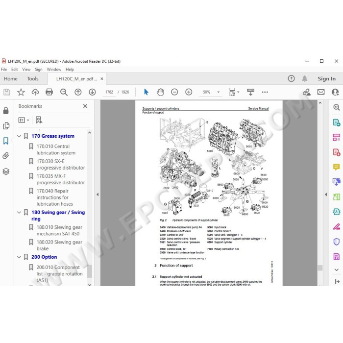 Liebherr Material Handling Excavator LH120 M / C Tier 3 service manual
