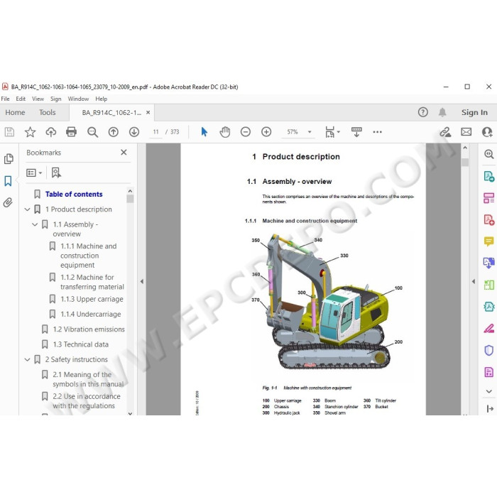 Liebherr Crawler Excavator R914C R924C Tier 3 service & repair manual