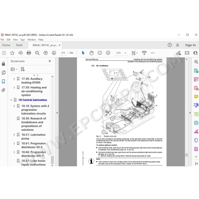 Liebherr Crawler Excavator R964C R974C Tier 3 service & repair manual