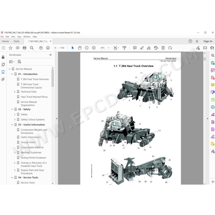 Liebherr Haul Truck T264 service & repair manual