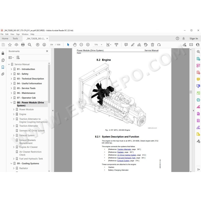 Liebherr Haul Truck T282B service & repair manual