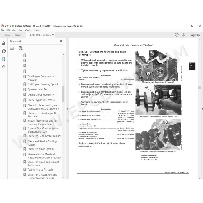Liebherr Engine D404 D405 TH4 service & repair manual