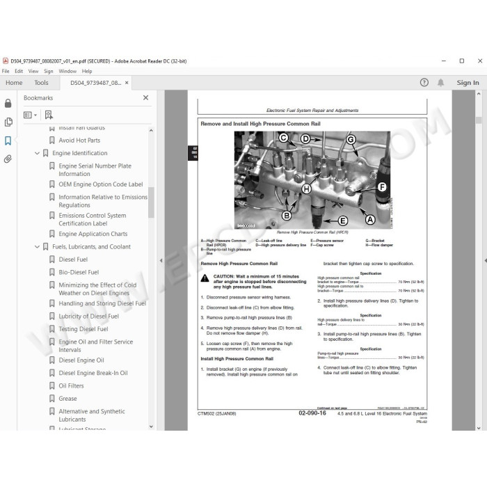 Liebherr Engine D504 TI TH5 service & repair manual