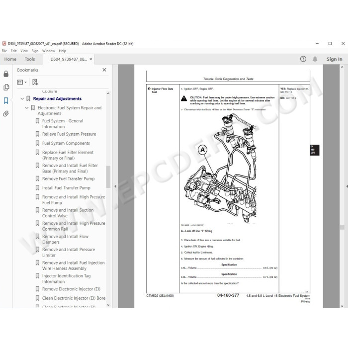 Liebherr Engine D504 TI TH5 service & repair manual