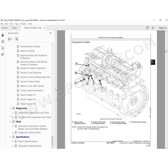 Liebherr Engine D504 TI TH5 service & repair manual