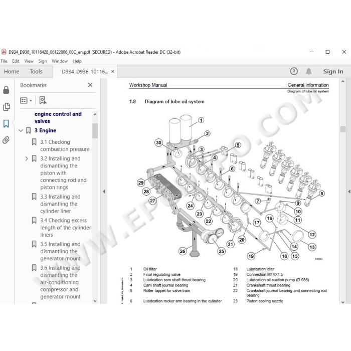 Liebherr Engine D934 D936 A6 service & repair manual