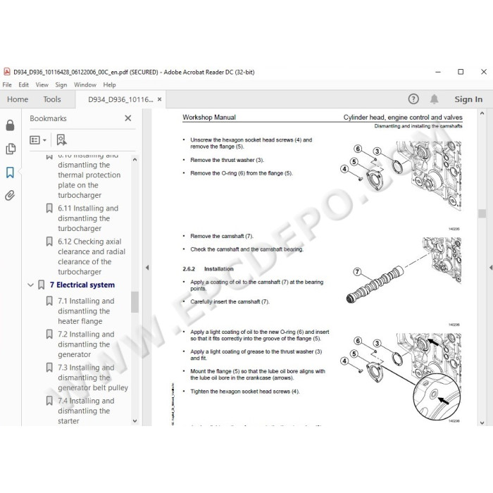 Liebherr Engine D934 D936 A6 service & repair manual