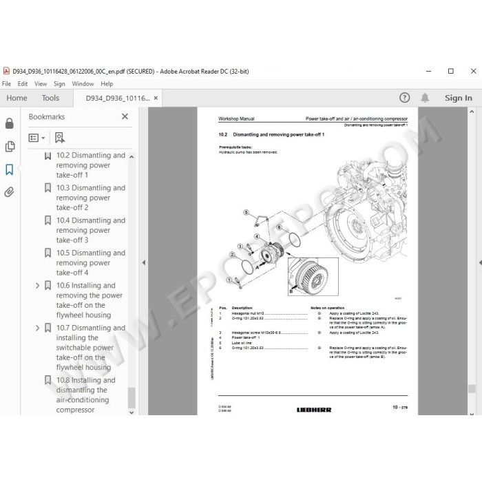Liebherr Engine D934 D936 A6 service & repair manual
