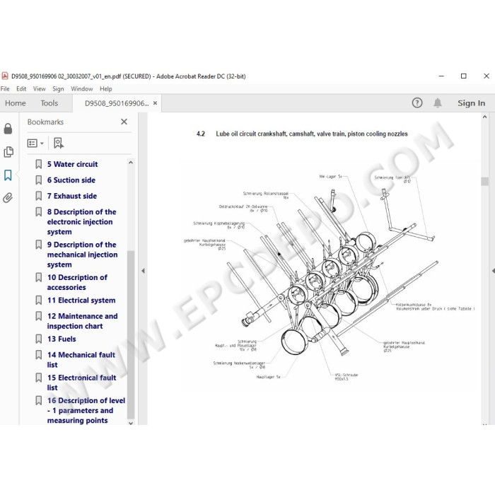 Liebherr Engine D9508 A7 service & repair manual