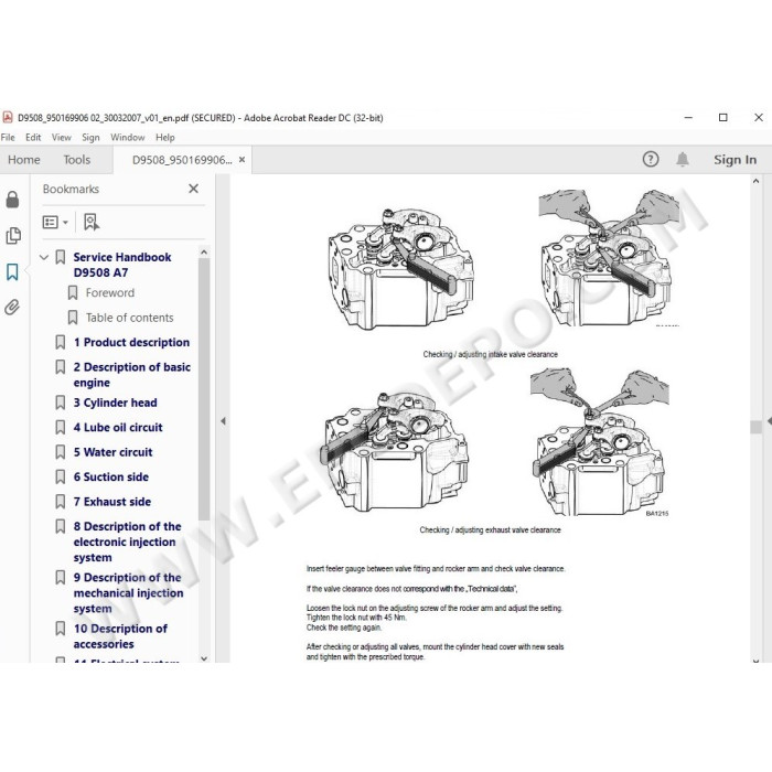 Liebherr Engine D9508 A7 service & repair manual