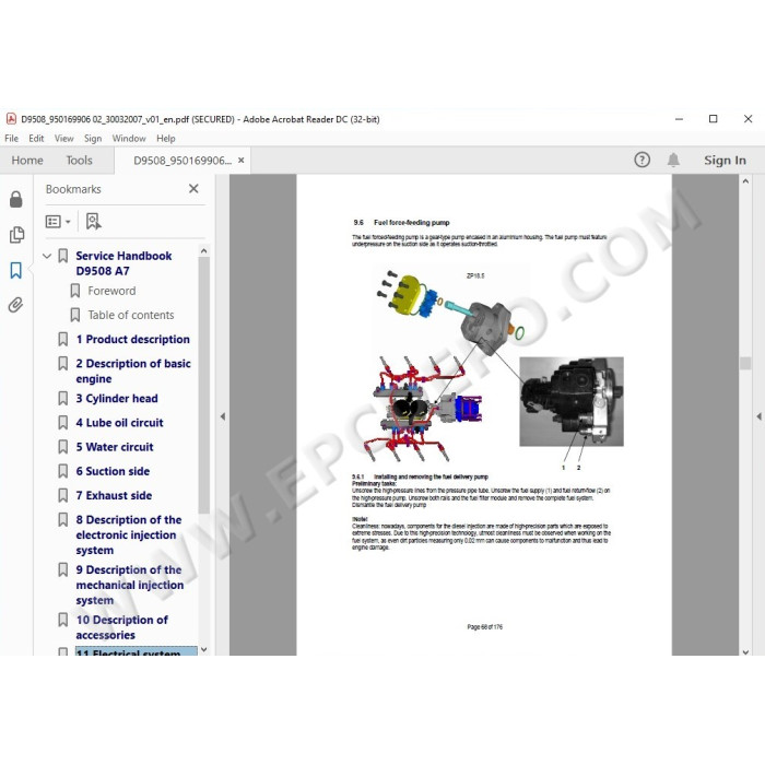 Liebherr Engine D9508 A7 service & repair manual