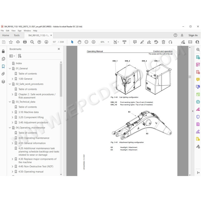 Liebherr Mining Excavator R9100 R9100B service & repair manual