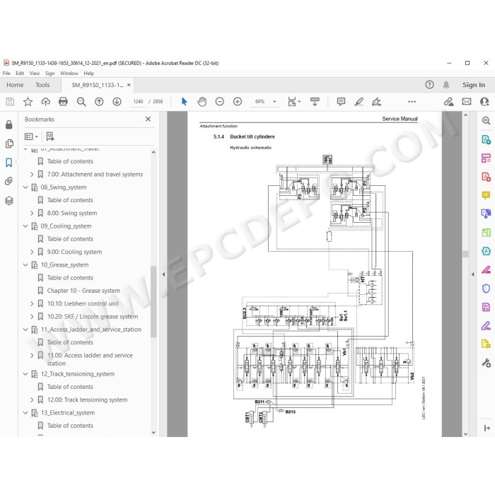 Liebherr Mining Excavator R9150 R9150B R9150E service & repair manual