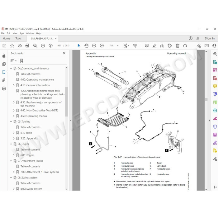 Liebherr Mining Excavator R9250 R9250E service & repair manual