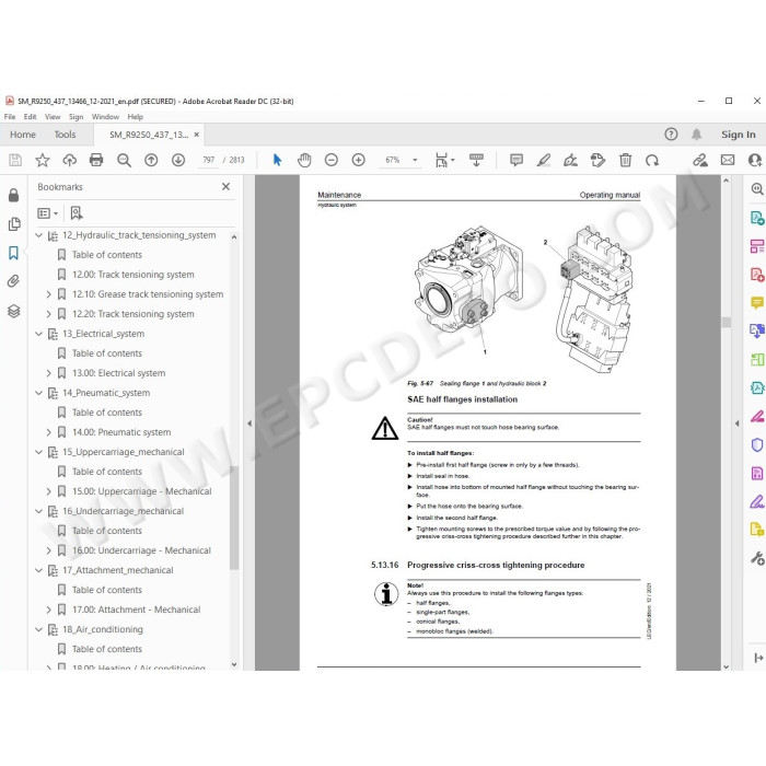 Liebherr Mining Excavator R9250 R9250E service & repair manual